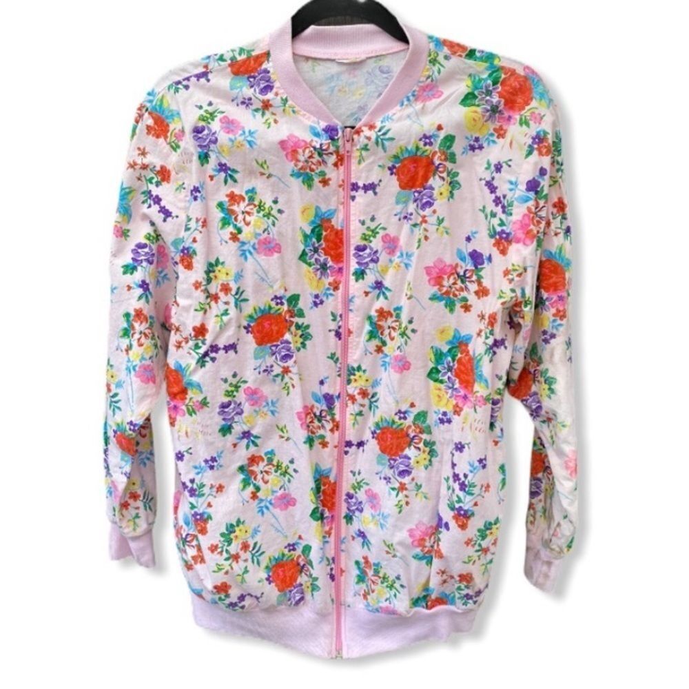 Vintage Lightweight Zip Floral Jacket